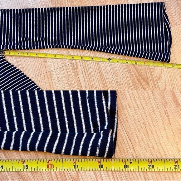 Lush Blue & White Striped Strappy V-Neck Flowy Shirt - Picture 6 of 8